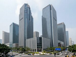 A thriving financial district showcasing investment opportunities