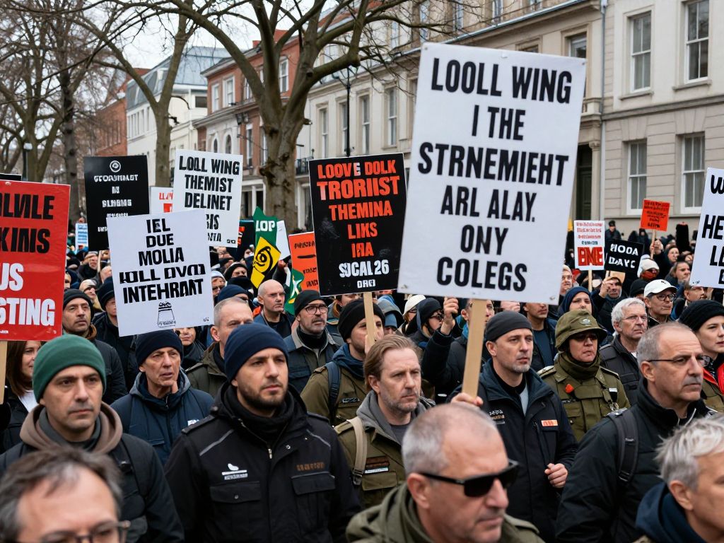 Demonstrators in Huntsville protesting against the U.S. military intervention in Venezuela.