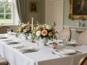 Beautifully set table at the Timeless Tablescapes event showcasing local design creativity
