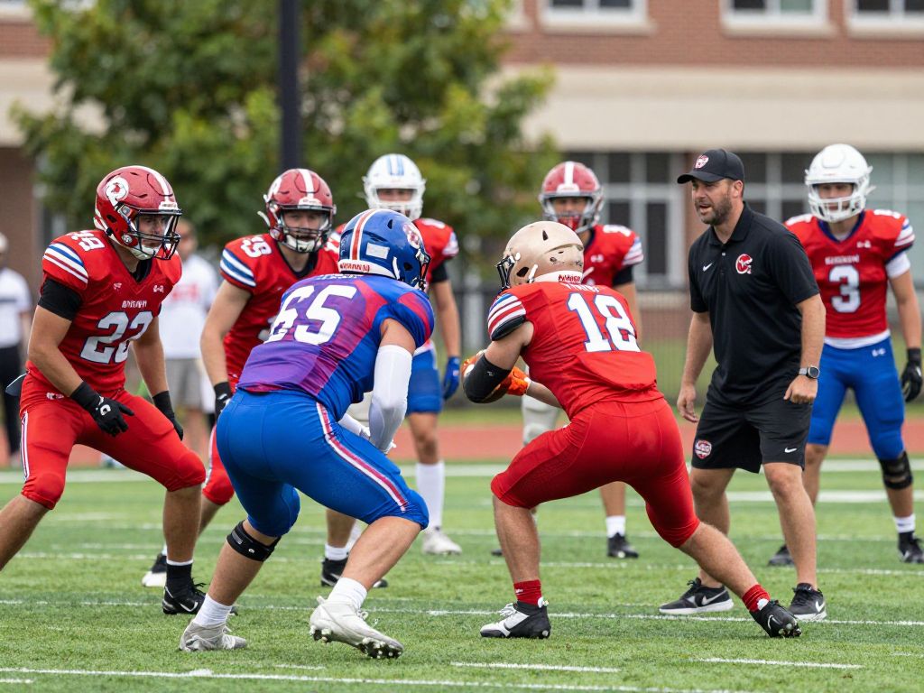 Vincent ‘Bo’ Jackson coaching on the football field at the University of North Alabama