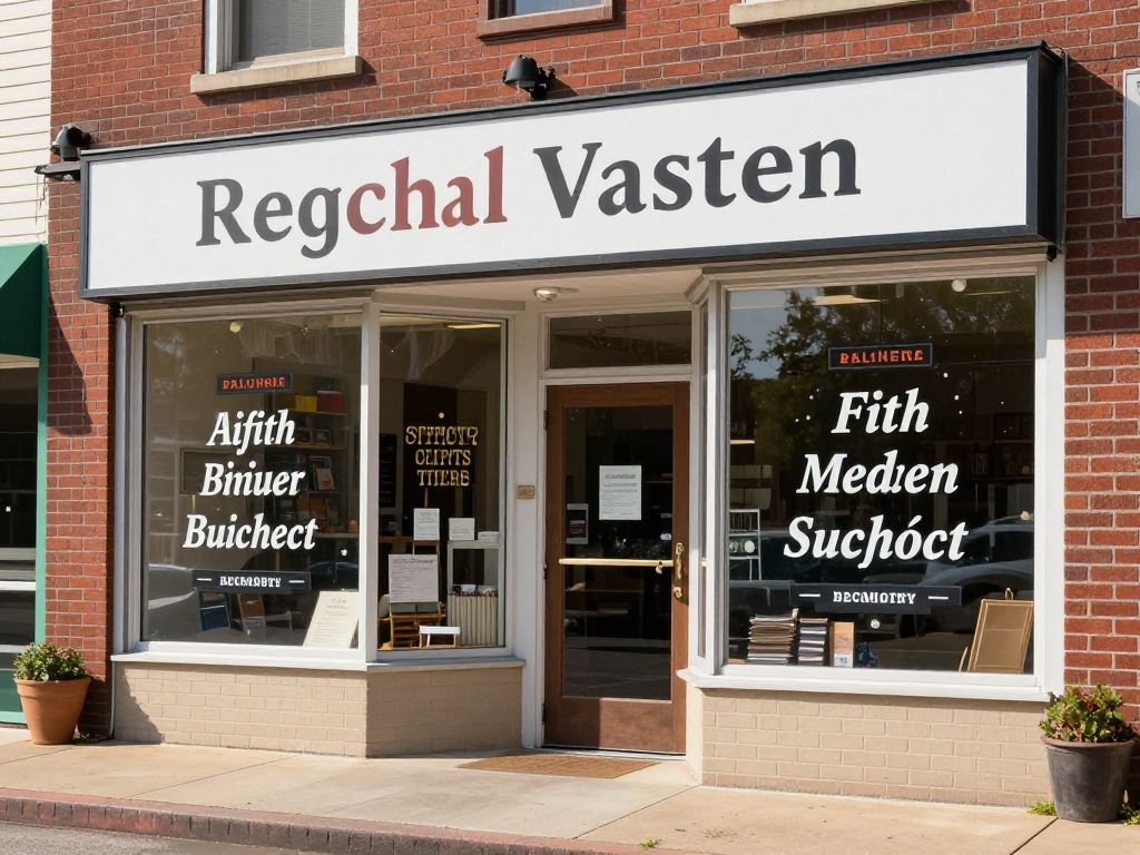 Small business storefront in Alabama reflecting religious values