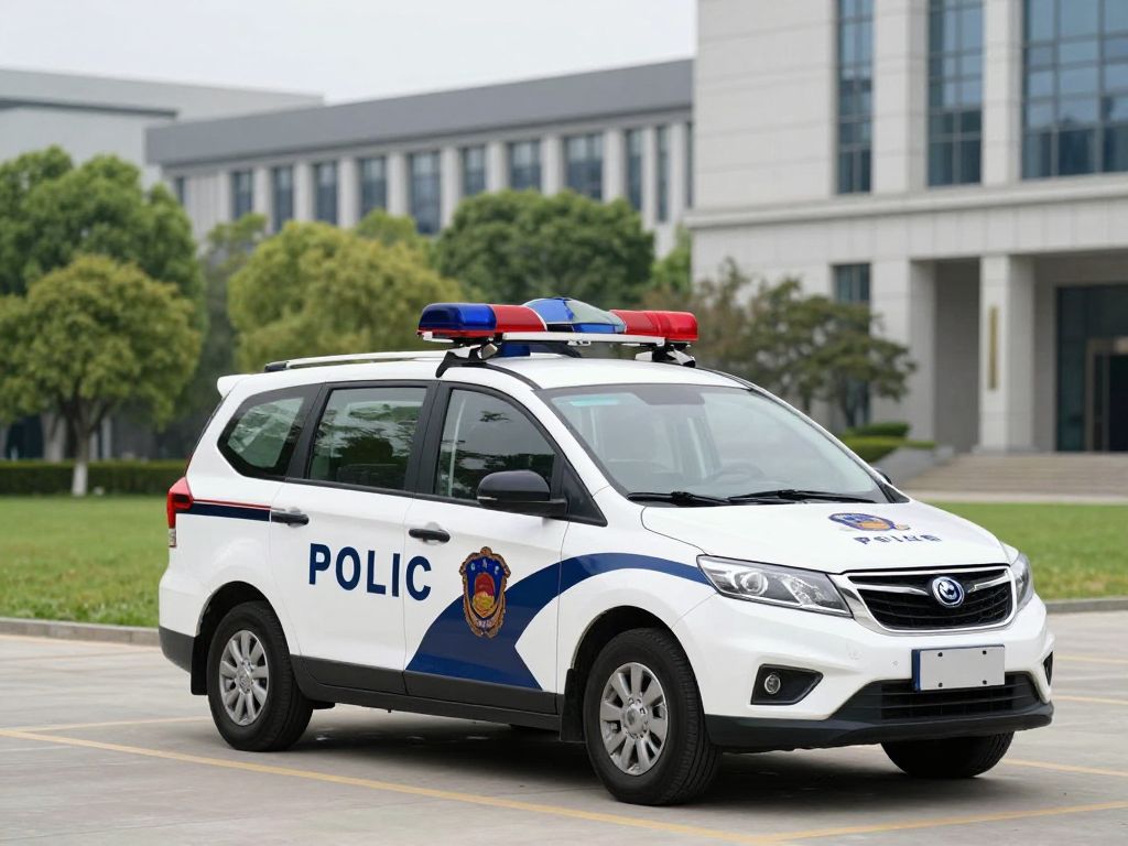 Electric police vehicle at Alabama A&M University campus