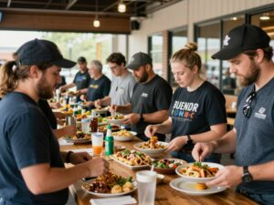 Fundraiser cookoff event at a local brewery in Huntsville, AL.