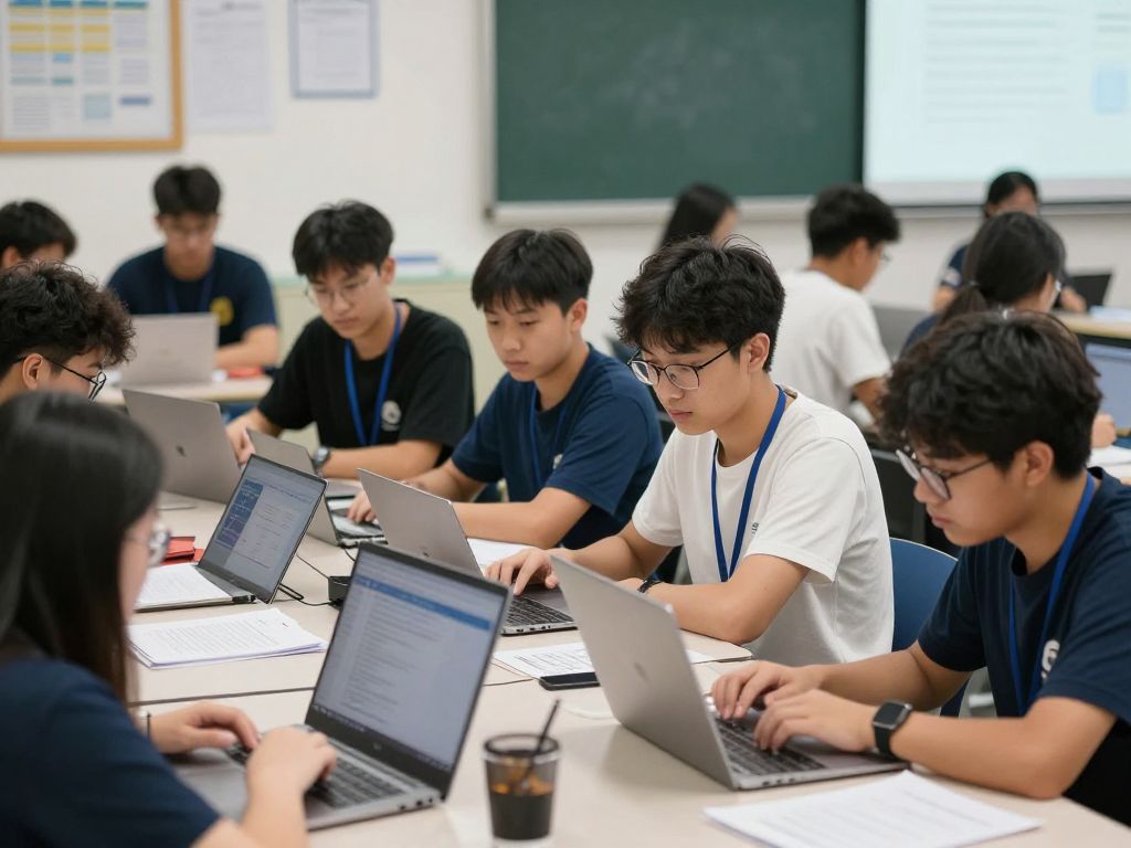 Students engaging in a data analytics class at Drake State Community and Technical College