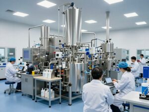 Rendering of Eli Lilly's pharmaceutical manufacturing facility in Huntsville