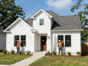 Home undergoing renovation in Huntsville, Alabama