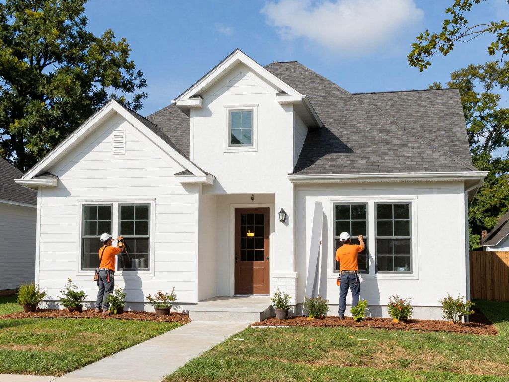 Home undergoing renovation in Huntsville, Alabama