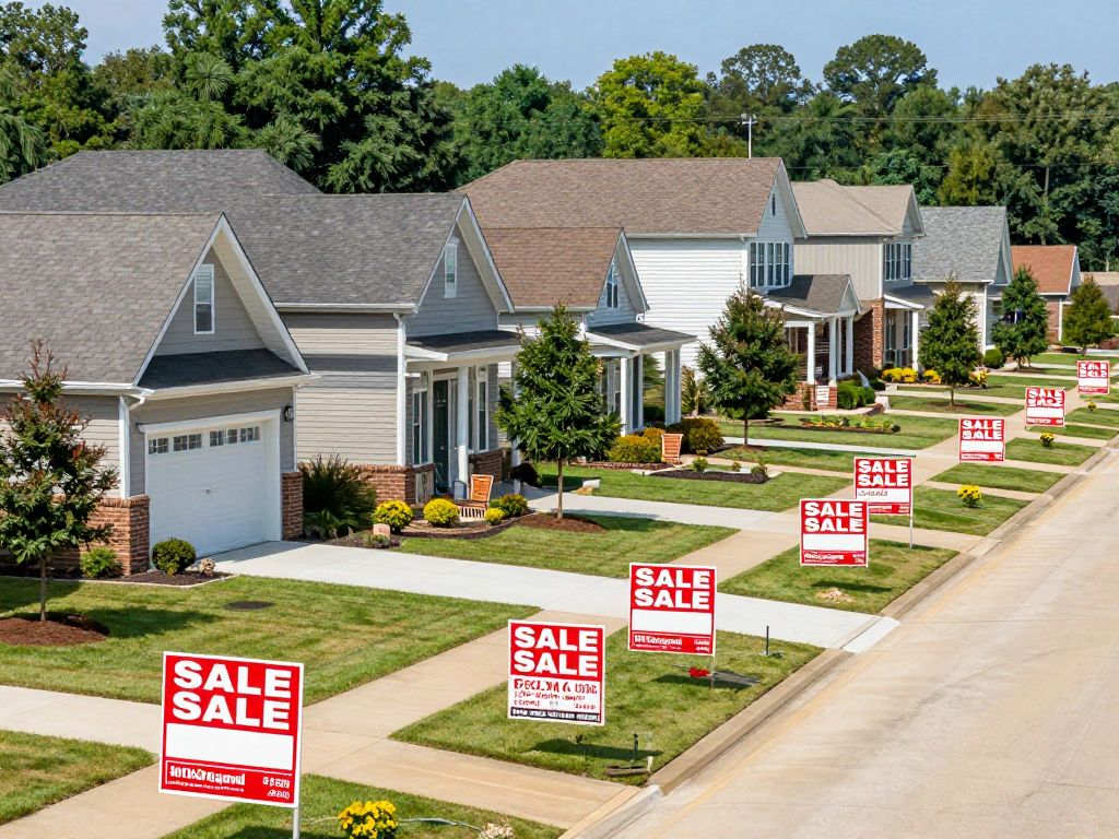 Suburban homes in Huntsville, Alabama showcasing a vibrant housing market.