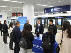 Huntsville Transit recruitment event with potential drivers meeting agency staff.