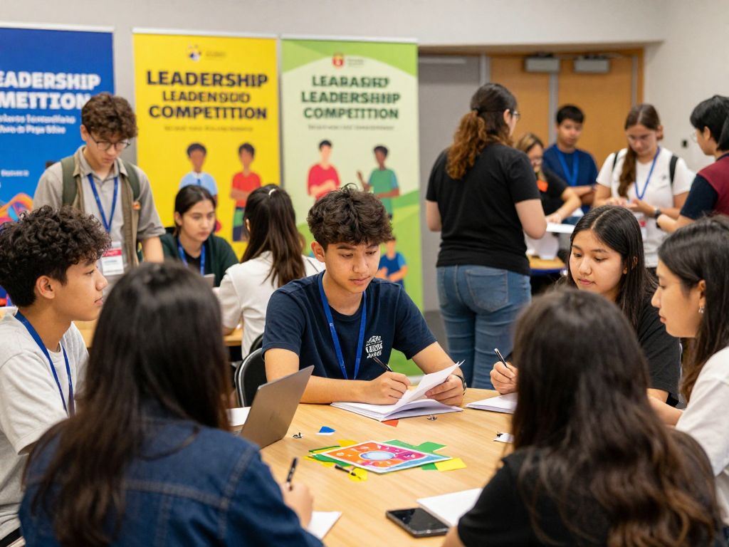Teens participating in the Huntsville Youth Leadership competition
