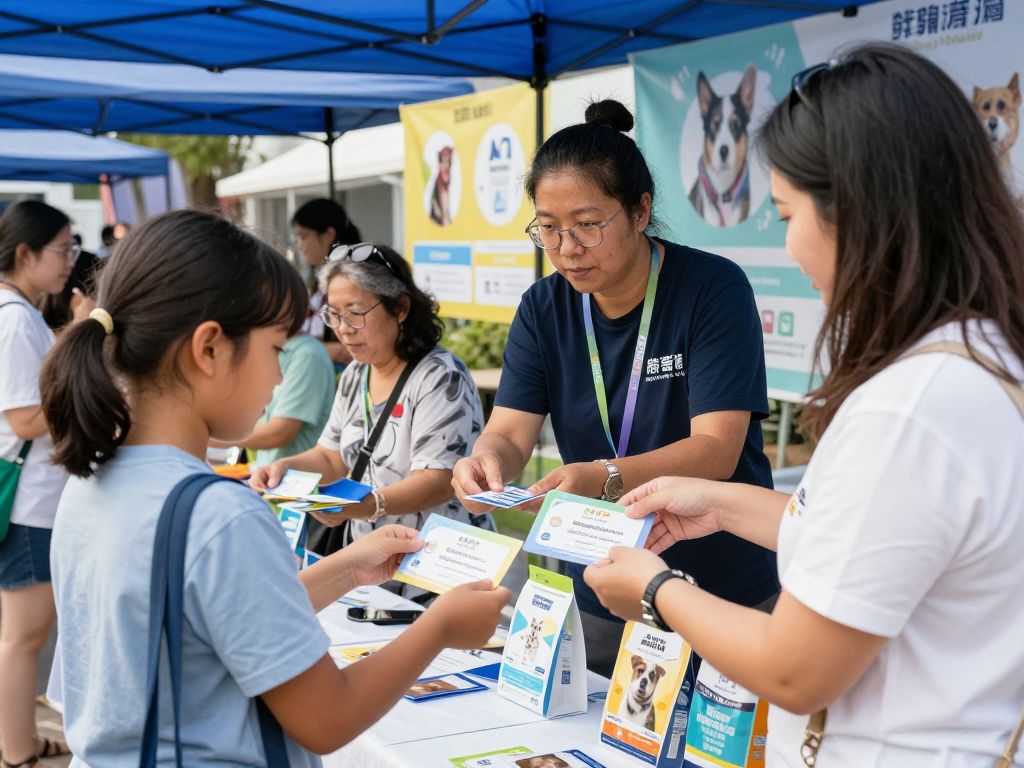 Families at the Kisses & Kibbles Drive-Thru Pet Food Pantry receiving pet food assistance.