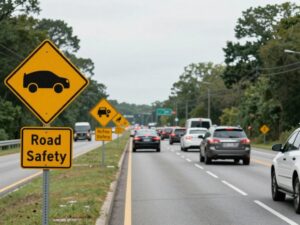 Abstract depiction of road safety and accountability