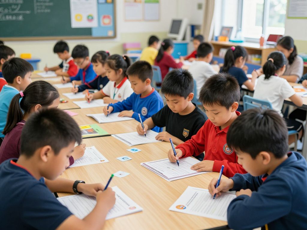 Children engaging in educational activities funded by TangerKids Grants.