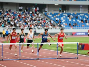 Young athletes competing at the USATF Youth Outdoor Nationals in Huntsville