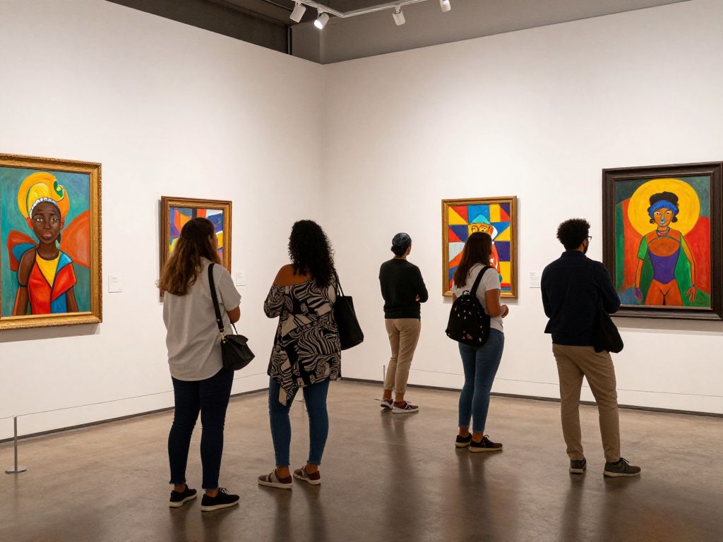 Art exhibition at the Dinah Washington Cultural Arts Center showcasing local artists